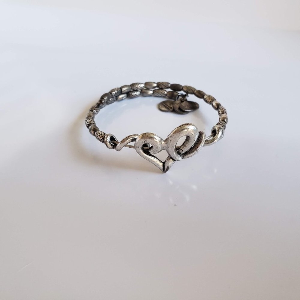 Alex & Ani Heart Beaded Wrap Bangle